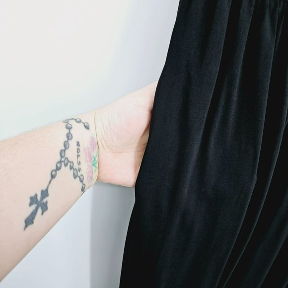 Bleu Rod Beattie Swim Dress Coverup S Black Colorful Tassels Strapless Tiered - Picture 4 of 10